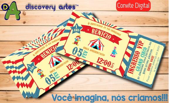 Convite Ingresso Digital Circo