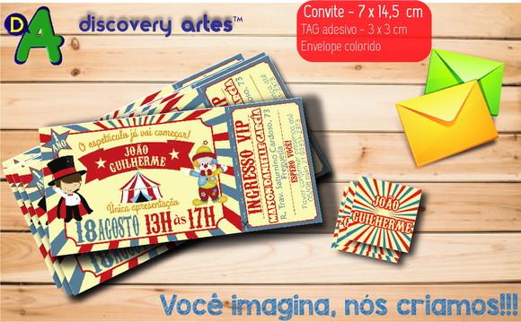 Convite Ingresso Circo
