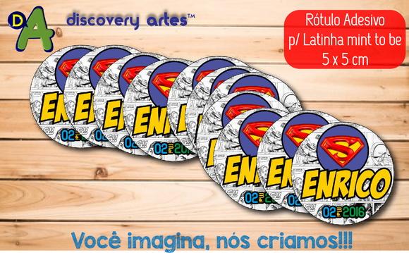 Rótulo Adesivo Latinha Superman