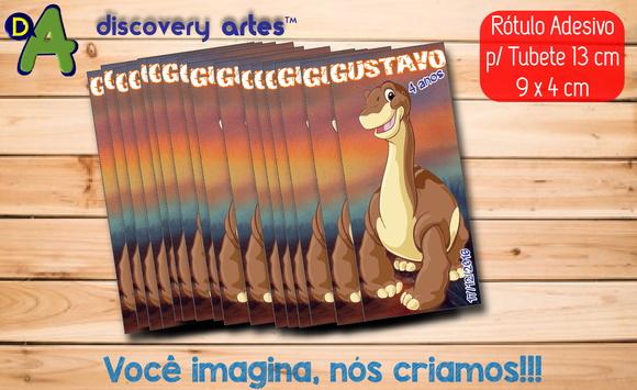 Rótulo Adesivo Tubete Dinossauro