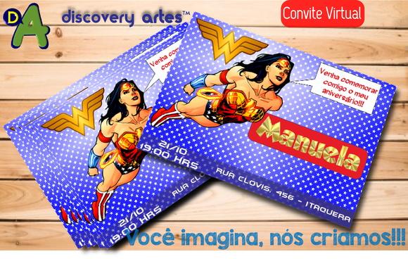 Convite Digital Mulher Maravilha