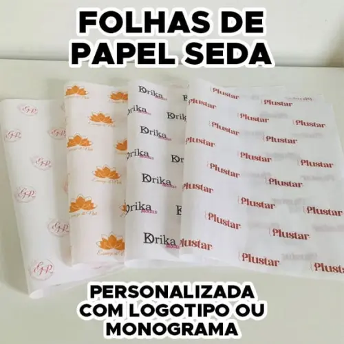 Papel Seda Personalizado com Logotipo de Empresa ou Loja