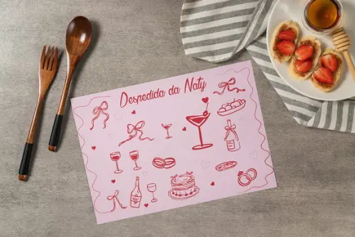 Jogo Americano Despedida de Solteira (descartável)