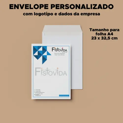Envelope Personalizado com Logotipo e Dados da Empresa
