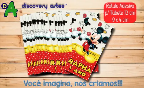 Rótulo Adesivo Tubete Mickey