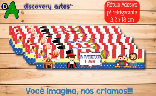 Rótulo Adesivo Refrigerante Circo