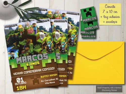Convite Minecraft