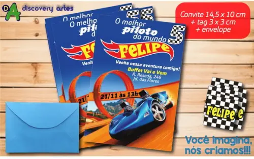 Convite Hot Wheels