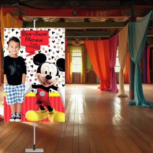 Banner do Mickey com Foto da Criança