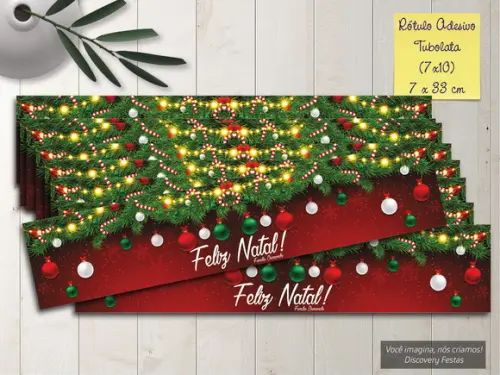 Rótulo Adesivo Tubolata (7x10) Natal