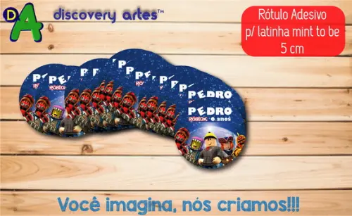 Rótulo Adesivo Latinha Roblox