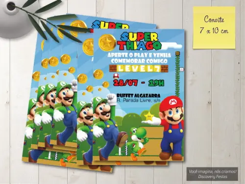 Convite Super Mario Bros