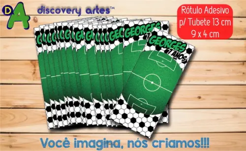 Rótulo Adesivo Tubete Futebol
