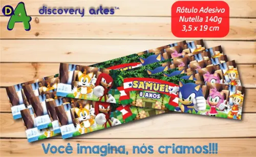 Rótulo Adesivo Nutella Sonic