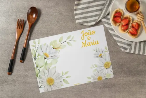 Jogo Americano Margaridas (descartável)