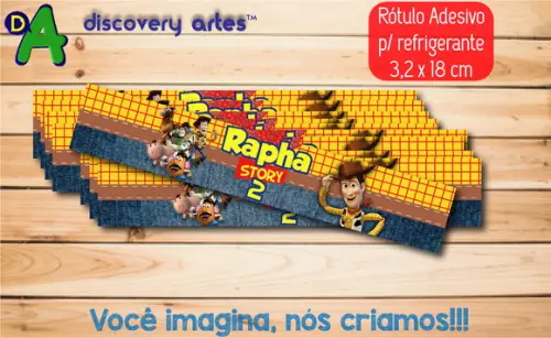 Rótulo Adesivo Refrigerante Toy Story