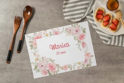 Jogo Americano Floral (descartável)