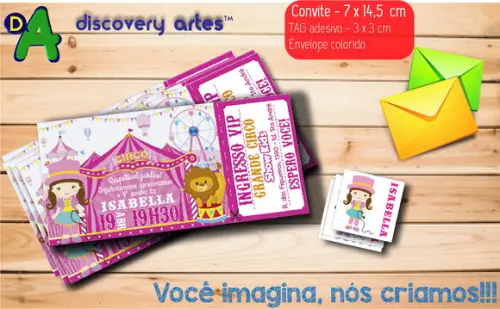 Convite Ingresso Circo Rosa