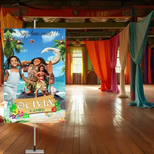 Banner Moana com Foto da Criança (para Uso Interno)