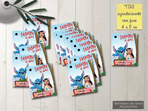 Tag Agradecimento Lilo e Stitch