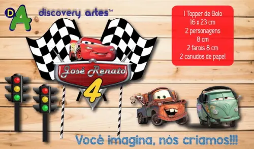Topper de Bolo Carros