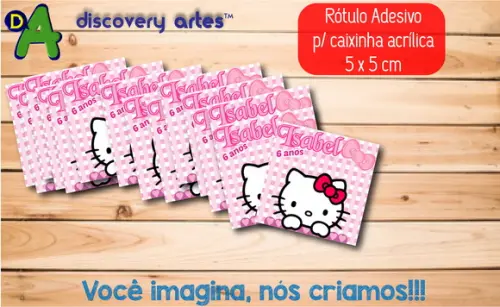 Rótulo Adesivo Caixinha Hello Kitty