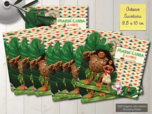 Rótulo Adesivo Sacola Moana