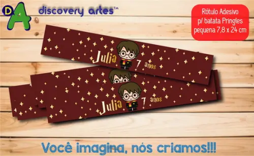Rótulo Adesivo Batata Harry Potter Cute