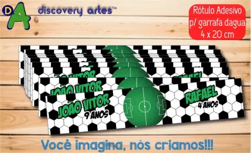 Rótulo Adesivo Garrafa D'água Futebol