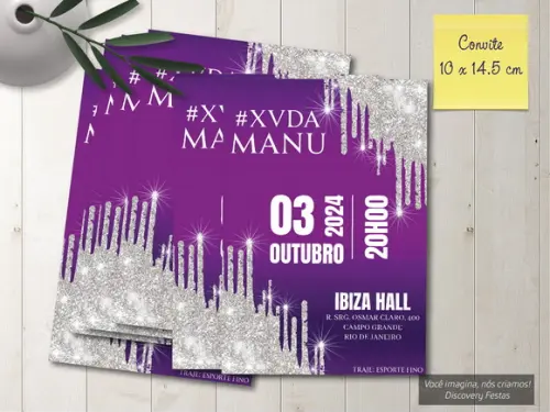 Convite Euphoria Roxo