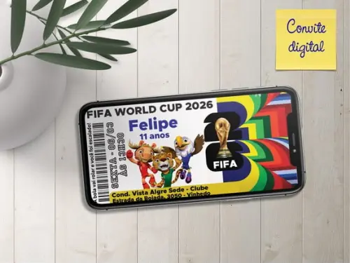 Convite Ingresso Digital Copa do Mundo de Futebol 2026