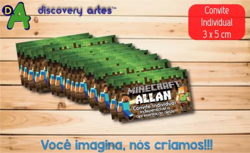 Convite Individual Minecraft