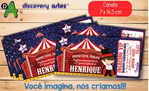 Convite Ingresso Circo
