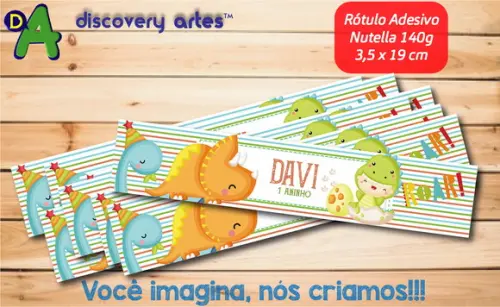 Rótulo Adesivo Nutella Dino Baby