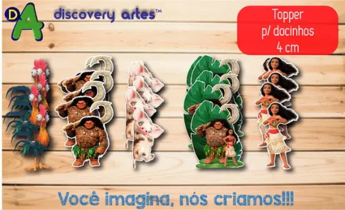 Topper de Docinhos Moana (45 Unidades)