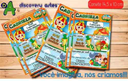 Convite Gibi Sitio do Pica Pau Amarelo