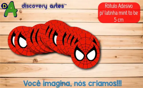Rótulo Adesivo Latinha Homem Aranha