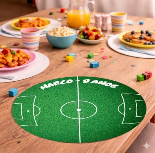 Sousplat Redondo Campo de Futebol (descartável)