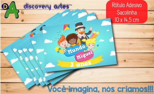 Rótulo Adesivo Sacola Mundo Bita
