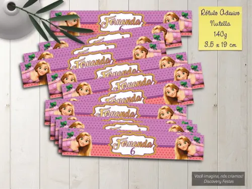 Rótulo Adesivo Nutella Rapunzel