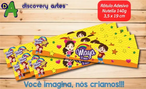 Rótulo Adesivo Nutella Maria Clara e Jp
