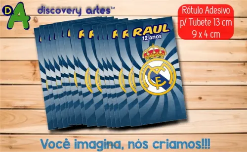 Rótulo Adesivo Tubete Real Madrid