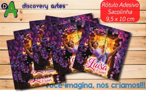 Rótulo Adesivo Sacolinha Encanto - Isabela