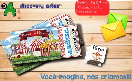 Convite Ingresso Parque de Diversões
