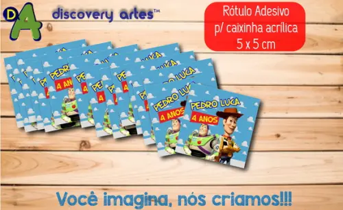 Rótulo Adesivo Caixinha Toy Story