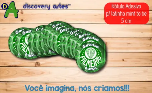 Rótulo Adesivo Latinha Time de Futebol