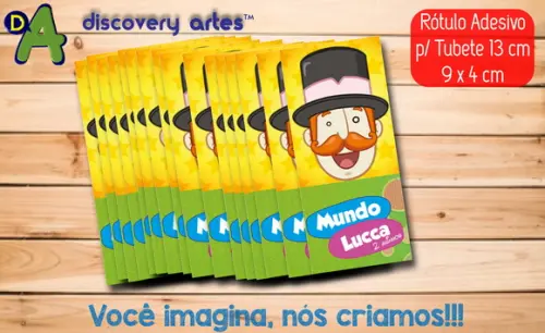 Rótulo Adesivo Tubete Mundo Bita
