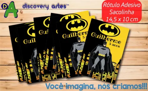 Rótulo Adesivo Sacolinha Batman