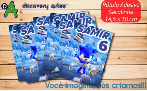 Rótulo Adesivo Sacolinha Sonic