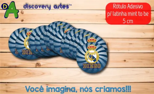 Rótulo Adesivo Latinha Real Madrid